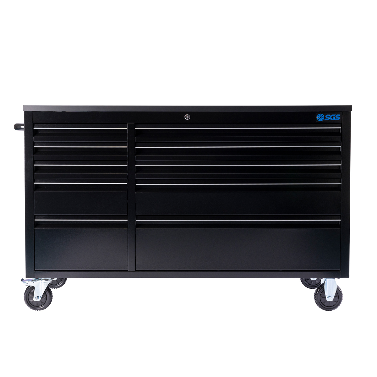 SGS 55in Deluxe 10 Drawer Wheeled Tool Cabinet | Black